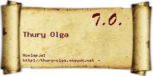 Thury Olga névjegykártya
